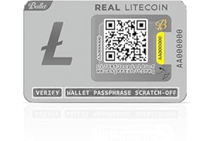 Ballet Real Litecoin (LTC)- The Easiest Crypto Cold Storage Card - Cryptocurrency Hardware Wallet, Managing Your Crypto Assets, NFTS, Coins, (Single)