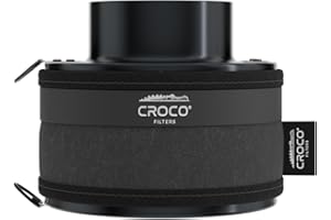 Croco - Aktivkohlefilter Grow - Kohlefilter für Growzelt - Growbox, Growzelt, Hydrokultur, Zuchtzelte Zubehör - für effektive Luftfiltration, gegen unangenehme Gerüche - 80-120 m³/h fi100mm h100mm