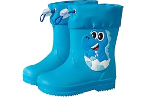 MGSFGlk Stivali Pioggia Bambini Comode Colorati Scarpe da Pioggia Classici Ragazzo e Ragazza Stivaletti Gomma Bambina Unisex per Attività All'aperto Stivali Bambini Cartone Animato