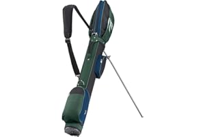 Golfas Exclusiv Stand- und Tragebag TRI-Color Royal Blau/Opalgrün/Schwarz mit automatischen Klappfüssen, Tragegurt und gepolstertem Kopfteil