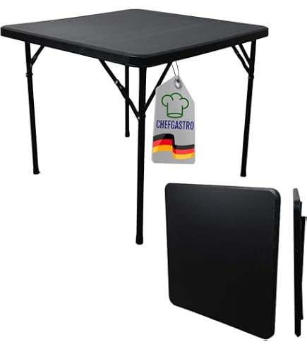 Ondis24 Campingtisch Klapptisch Gartentisch Aus Aluminium Faltbar, Falttisch, Picknicktisch Belastbar Bis 50kg (braun, 71 X 69.5 X 67.5 Cm