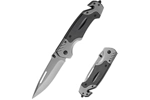 MIMEMY Outdoor Knife, Folding Knife, Hunting Knife, Pocket Knife, Tools for Camping, Hiking, Christmas Day, Men Gifts