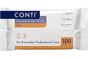 Synergy Health 1 Pack of 100 Conti Lite Economy Dry Patient Cleansing Wipes