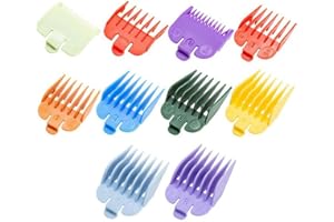 SGERUFZ Color peines maquina cortar pelo,Profesionales peine de peluquería,Barberia accesorios,Compatible con cortapelos y peine recortador wahl(10 Piezas)