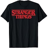 Netflix Stranger Things Simple Red Logo Maglietta