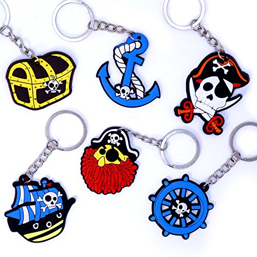 German Trendseller® – 6 x Piraten – Party – Anhänger ┃ Kindergeburtstag ┃ Mitgebsel ┃ Piraten Party ┃ 6 Stück - 5