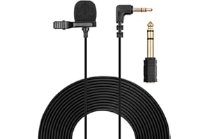 weishan Lav Mikrofon-Ersatz für Zoom H6 H4N H1N H1 Pro H5 H2N, TASCAM DR-05X DR-07X DR-05 tragbarer Recorder – 3,5 mm Lavalier-Mikrofon, 3,6 m