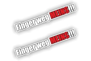 folien-zentrum 2X Finger Weg meins Auto-Aufkleber Shocker Hand JDM Tuning Sticker Dub Decal Stickerbomb Bombing Illest Dapper Fun Oldschool