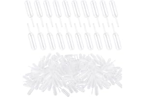 Anruyi 200 Stück 4ml Kunststoff Pipetten, Dessert Transfer Pipette Dropper Einweg Squeeze Transfer Pipette Flüssigkeit Tropfer Liquid Dropper Injector für Cupcake Marmelade Pasteur Milchshake Macaron