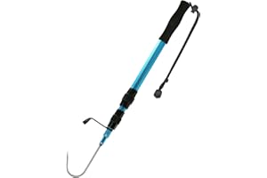 ‎SAN LIKE SAN LIKE Telescopic Gaff Hook Spear Hook Retractable Aluminium Alloy Sea Fishing Fish Gaff with Landing Aid Spear Hook Telescopic Fish Gaff with Rustproof Sea Fishing Spear Hook, 140 cm Grey