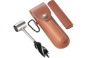 eROOSY Holzbearbeitung Handbohrer, Bushcraft Handbohrer, Handbohrer Bushcraft Set, Manuelle Schlangenbohrer Survival für Outdoor/Camping