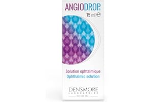 Densmore - Angiodrop - Solution Ophtalmique Sécheresse et Fatigue Oculaire - Acide Hyaluronique, Camomille, Mauve - Plusieurs utilisations par jour possible - Flacon 15 ml - Fabriqué en Europe