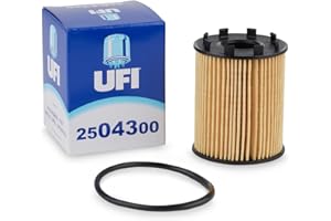 UFI Filters, Filtro Olio 25.043.00, Filtro Olio per Ricambio, Adatto a Auto, Applicabile su Diversi Modelli Abarth, Alfa Romeo, Fiat, Ford, Jeep, Lancia, Opel, Subaru, Suzuki e Vauxhall