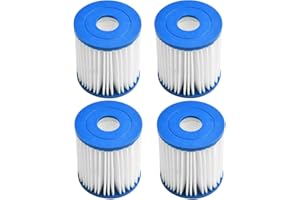 WuYan Lot de 4 filtres de rechange pour Intex, piscine 28601/28602 pour ensemble Intex Type H 29007E - Pour piscines hors sol et