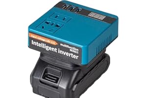 GENÉRICO Inverter de batería Inteligente, inversor de batería portátil | Convertidor de batería al Aire Libre con Pantalla Actual | Generador de la estación de alimentación, Salida de batería del Adaptador de