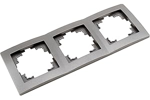 MC Power 3-fach Rahmen | Flair | Anthrazit, matt | Schalterrahmen Steckdosenrahmen für Unterputz-Installation, modernes Design, langlebig & robust