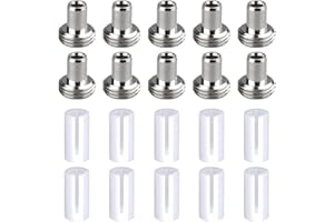 VOANZO Lot de 20 adaptateurs de manchons optiques en céramique pour localisateur visuel de défauts, testeur de fibre, 10 manchons de tube en céramique et 10 connecteurs de fixation