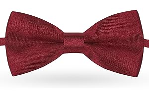 FATASH Kids Bow Tie for Boys, Silk Satin Pre-Tied Bowtie, Adjustable Neck Bow Tie, Classic Solid Color Bowtie Suitable For Birthday Party, Wedding