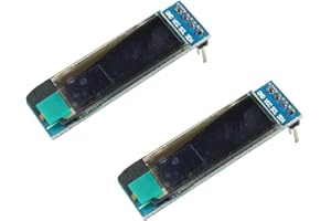 ‎TECNOIOT TECNOIOT 2 stücke 0,91 Zoll 128x32 IIC I2C Blau OLED LCD Display DIY OLED-MODUL Fahrer IC DC 3,3 V 5 V