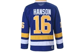 BOROLIN Hanson Brothers Charlestown Chiefs 16 Jack 17 Steve 18 Jeff Slap Shot Movie Ice Hockey Jersey