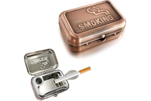 KEWUF Cendrier Portable, Cendrier de Poche Anti Odeur, Mini Cendrier Portatif avec Couvercle, Cendrier de Voyage Portable, Cendrier de Poche Anti Odeur, pour Camping, Voyage, Extérieur