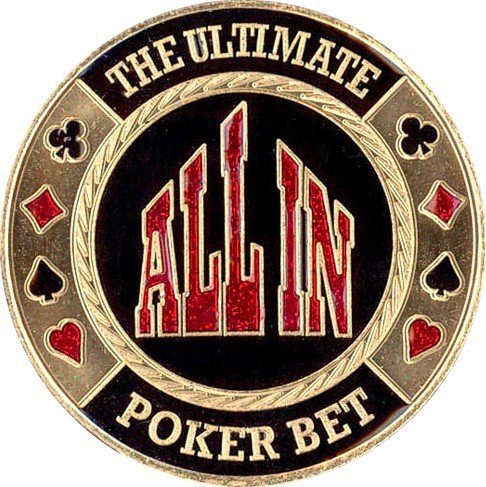 Preisvergleich Produktbild Pokerguard Poker Card Guard "All in" echt vergoldet, Pokerzubehör