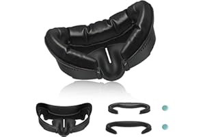 AODELAN Almohadilla de cubierta facial gruesa para accesorios Meta/Oculus Quest 3, con almohadilla de piel sintética a prueba de sudor y almohadilla de espuma de malla de algodón de repuesto (no para base de