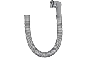 Ctyjia Kit de Trop-Plein pour Éviers en Céramique et en Marbre, Tête de Trop-Plein avec Tube, Diamètre 36 mm Interface Ronde, pour des Ouvertures de 30-32 mm