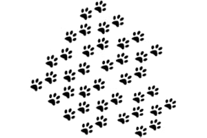 GOBFAR Huellas adhesivas, 40 Piezas Perro Pata Huella Etiqueta Engomada del Coche, pegatinas para coche, moto y cascos, Pegatinas Adhesivas para Coche Diseño de Huellas de Perros para Decoración de Vehículo