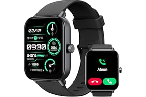 TOOBUR Orologio Smartwatch Donna Uomo, 1.8" Fintess Tracker con Alexa, Chiamate Risposta, 100 Sport, Contapassi e Cardiofrequenzimetro, Impermeabile IP68 per il nuoto, Compatibile con iOS Android