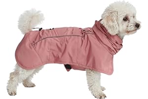 Spark Paws Płaszcz przeciwdeszczowy dla psa, wodoodporna, wiatroszczelna kurtka przeciwdeszczowa, dla małych, średnich i dużych psów, odblaskowy, oddychający, zakrycie całego ciała, suchy kombinezon -