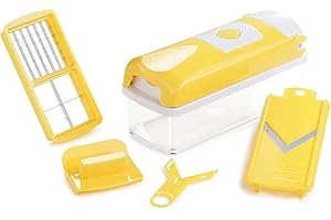 Genius Nicer Dicer Smart | 5 piezas | Cortador de verduras | Cortador de cebolla | Cortar/Cubos/Cepillado/Plumas | Mandolina | Multicortador de verduras | Cortador de frutas | Nuevo