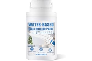 Wonshine White Paint for Walls, White Wall Paint, Fast-Drying & Water-Based, Portable 2-in-1 Design Roller Paint Brush for Graffiti, Stain, Scratch Cover (white)