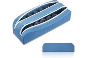 AITIME Portable Daily Lens Organizer & Dispenser - Travel Case Kit with Labeled Contact Lens Storage (Blue)