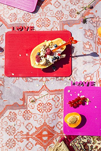 koziol Frühstücksbrettchen Happy Board Love, Kunststoff, solid himbeer rot, 19,3 x 24,7 x 0,5 cm - 4