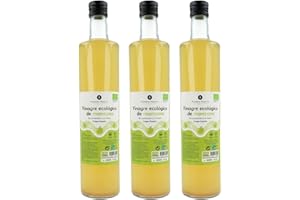 PLANETA HUERTO Piana Orto Pack 3 x Aceto di Mela Eco non filtrato 750 ml – Fermentato naturale, con mamma, ricco di enzimi