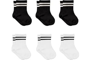 BISTYLE Cotone 6 paia di calzini per neonati neonati da 0 a 6 mesi a 3 anni | Stopper calzini senza cuciture calzini | calzini per bambini ragazzi ragazze