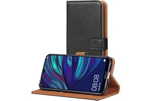 AICEK Funda Compatible Huawei Y7 2019, Cuero PU Funda para Huawei Y7 2019 Libro Carcasa Case Cierre Magnético Ranuras para Tarjetas Negro (6,26 Pulgadas)