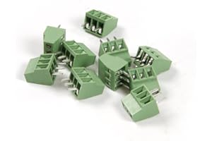 MonLiya 30 Stück 3 Pole 2,54 mm Pitch PCB Mount Screw Terminal Block Anschluss