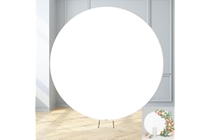 JABNOW Sfondo Bianco Puro Studio Fotografico Studio Sfondo Fotografico 200 cm Rotondo, Girone Sfondi Fotografici Sfondo Fotografico Bianco per Feste di Compleanno, Schermo Ritratto di ripresa Video Record