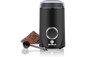 DR MILLS DM-7441 DR MILLS DM-7441Electric Dried Spice and Coffee Grinder,One Touch Operation, Blade and Cup Made with SUS304 Stainless Steel (Black
