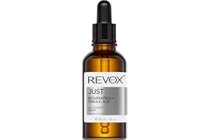 REVOX B77 Just Resveratrol + Ferulic Acid, 30 ml, Serum Resveratrol + Ferulasäure, Antioxidans, schützt die Haut, reduziert Flecken und Falten, fördert die Synthese von Kollagen und Elastin