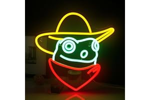SIGNSHIP dimmable cowboy Frog néon logo animal Frog néon LED applique décorative logo homme trou WESTERN COWBOY decor