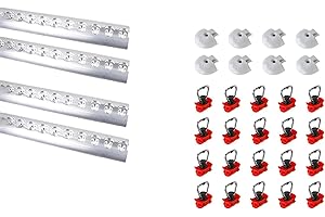 LOADCARE Set de Base 4x2m Rail d’arrimage Type de aéronautique Non traité percés Version Semi-Circulaire + Embouts + Pions