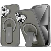 GGM GİYİM &amp; AKSESUAR iPhone 16 i&ccedil;in Magsafe ile Uyumlu Arkası Mat Yapıya Metal Kamera &Ccedil;er&ccedil;eveli Ultra G&uuml;&ccedil;lendirilmiş A&ccedil;ılır S