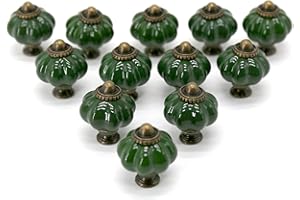 Auped Pomelli per cassetti in ceramica, per armadietti, mobili da cucina, 12 pezzi (turchese scuro (33 mm)