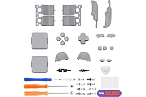 eXtremeRate Replacement Full Set Buttons for Steam Deck OLED Handheld Console, New Hope Gray DIY Custom ABXY D-pad Trackpad Bumpers Triggers Buttons with Tools for Steam Deck OLED Console