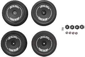 Micvtve Set mit 4 Reifen aus Gummi mit Sechskantmutter für 144001 144010 124016 124017 124018 124019 Upgrade-Teilen, RC, 1