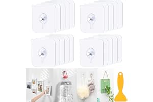 Aiuuee 10Pcs Ganci Adesivi Per Quadri Muro, Appendi Quadri Senza Chiodi Impermeabile Trasparente, Chiodi Adesivi Per Quadri Muro, Appendi Quadri Adesivi Per Foto, Dipinti, Orologio (10Pcs)