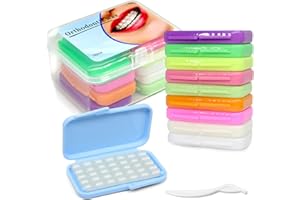 ‎BVN BVN Zahnspangen Wachs KieferorthopäDisches Zahnwachs: 10 StüCk/50 Streifen Zahnwachs füR Zahnspange, Zahnspangenwachs, Dentalwachs füR ZahnspangenträGer zur Linderung Von Reizungen Und Schmerzen